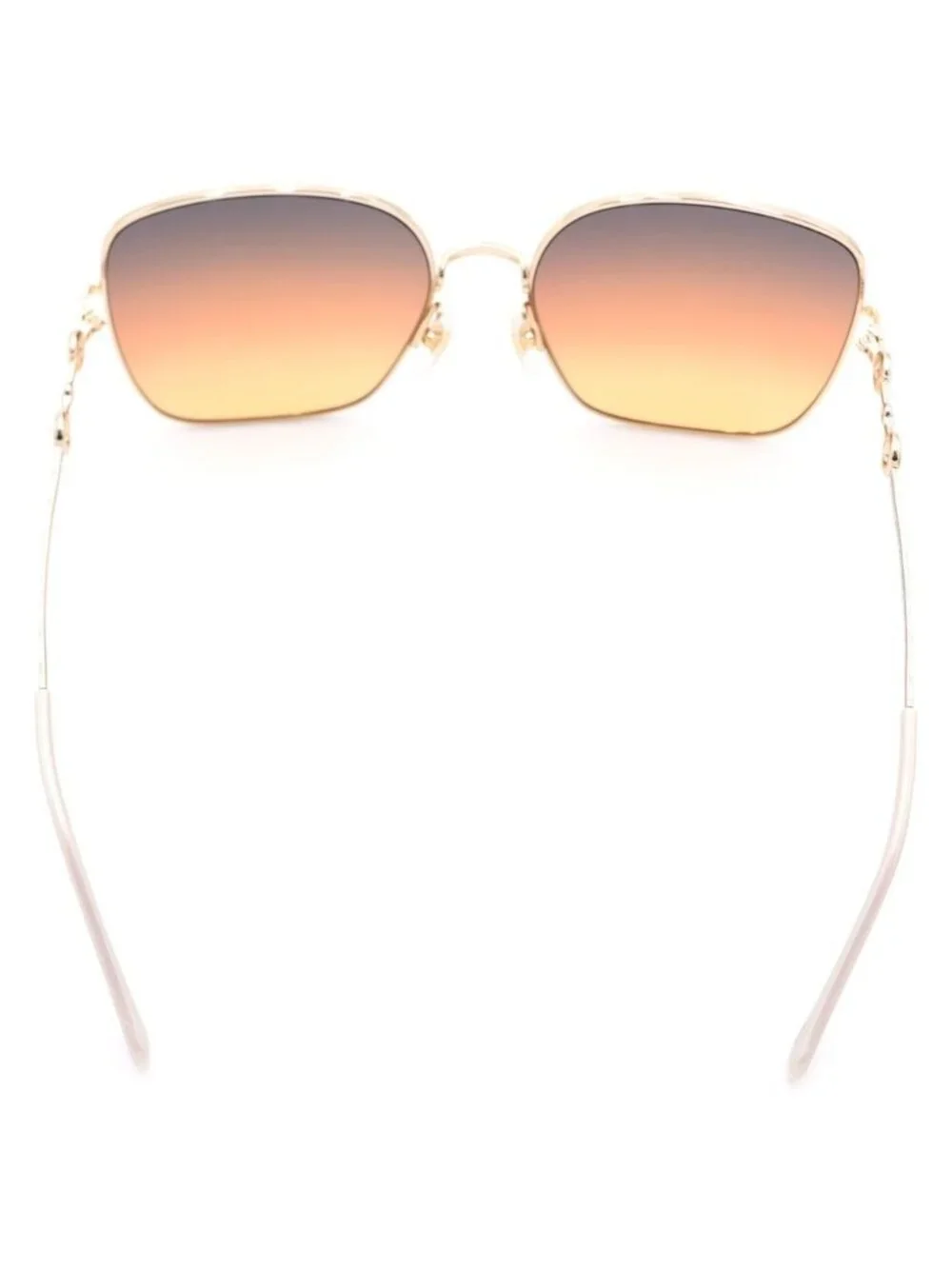 Gucci Square Horsebit Gradient Sunglasses Gold Brown 61 18‐140 Eyewear